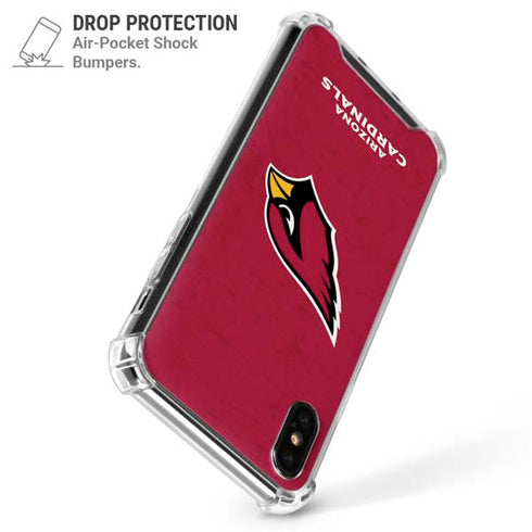NFL Arizona Cardinals Distressed iPhone XS Max Clear Case